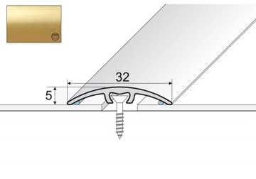 A66 Listwa progowa szybkiego montażu 120cm ZŁOTO