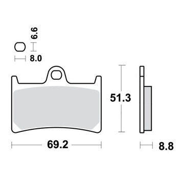 Тормозные колодки TRW LUCAS MCB611SV YAMAHA FZ1 FZ6