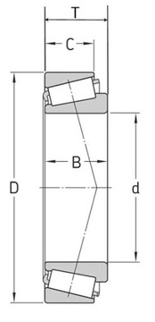 57407/1D GBM Подшипник роликовый конический 40x70x19,3