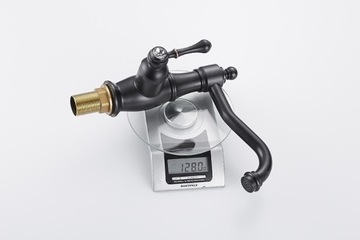 фото ориг. №6, Washbasin faucet freestanding black matte royal retro hoses podlaczeniowe