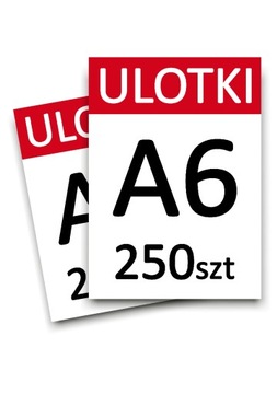 Ulotki A6 250 szt. dwustronne