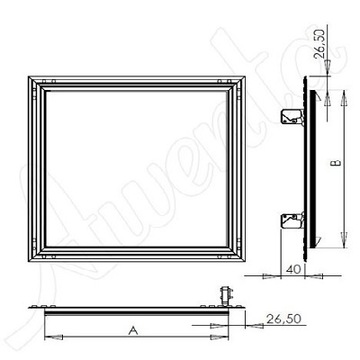 НАКЛАДКА НА ДВЕРЬ ИНСПЕКЦИОННАЯ HAP 30x60 AWENTA