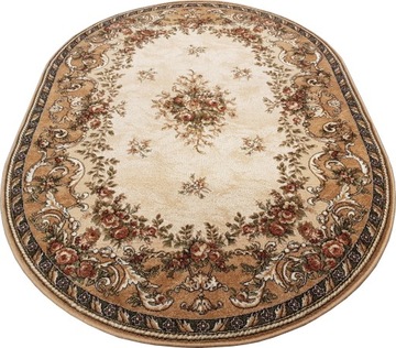 Dywan wełniany ISFAHAN DAFNE 140x190 sahara owal owalny 100% wełna