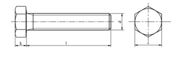 Винт M12x1,5x35 с мелкой резьбой класса 10,9 DIN 961 5 шт.