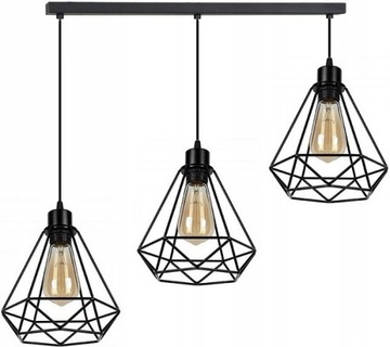 LAMPA WISZĄCA RENO ŻYRANDOL METALOWA DIAMENT B X3 180986B