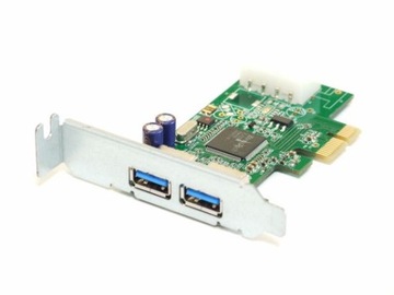 Karta 2xUSB 3.0 na PCI-Ex1 Low Profile Gwar 23