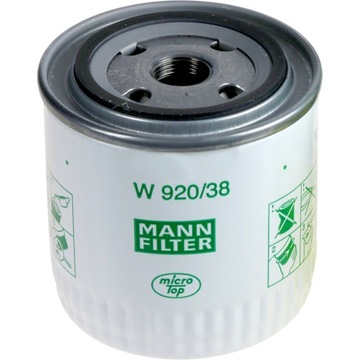 MANN FILTER FILTR OLEJU W920/38 VOLVO S40 V40 DIESEL 1.9D