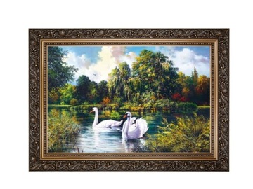 78x52cm Obrazy w Ramie złota biała srebrna Prezent
