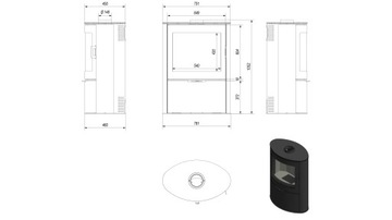 ОТДЕЛЬНО СТОЯЩАЯ СТАЛЬНАЯ ПЕЧЬ KOZA AB S 2 + 4 БЕСПЛАТНО