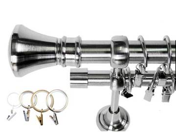 KARNISZ+CICHE KÓŁKA METAL 25/19MM PODWÓJNY 360CM