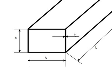 Profil aluminiowy 100x40x3 - 150 cm