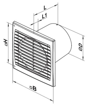 ВЕНТИЛЯТОР НАСТЕННО-ПОТОЛОЧНЫЙ VENTS SILENTA 100 SL STANDARD СЕТКА/УСТОЙЧИВОСТЬ К НАСЕКОМЫМ SILENT