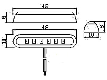 Светодиодная лампа 6 SMD сигнальная лампа 12В 24В