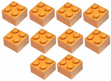 LEGO cegły 2x2 medium nougat 3003 10szt NOWE