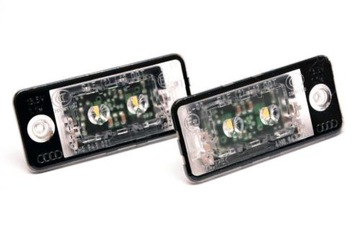 LAMPKI TABLICY REJESTRACYJNEJ LED AUDI A3 A4 Q7 A8