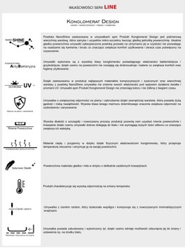 Умывальник LINE 50x25, маленький, узкий, производство: ПЛ