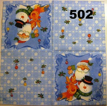 Serwetki do decoupage-1szt-MIKOŁAJKI- NR 502
