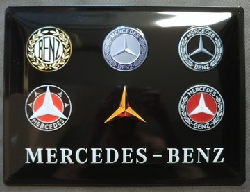 Вывеска металлическая MERCEDES-BENZ LOGO 30x40