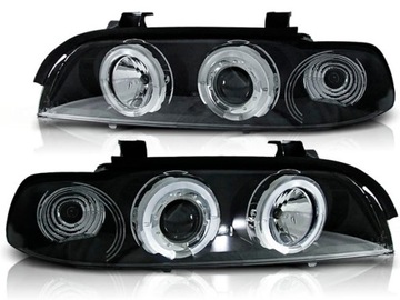 Lampy przód BMW E39 RINGI BLACK Angel Eyes LED