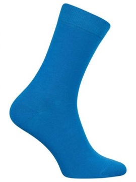 NIEBIESKIE BAWEŁNIANE SKARPETKI MĘSKIE BLUE 42/44