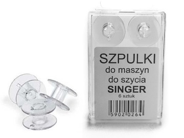 SZPULKI do maszyn SINGER 6 sztuk do nici wypukłe