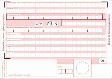 DRUK WP-2 polecenie przelewu A6 449-5M 80k