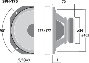 Monacor SPH-175 НЧ-динамик 60WRMS