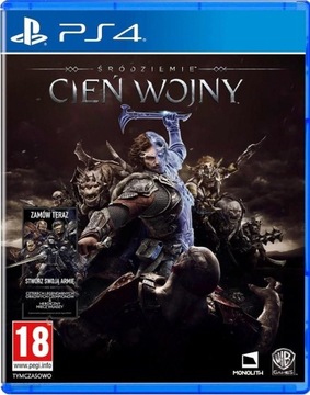 PS4 Shadow of War + DLC Cień Wojny / Nowa / Wersja Pudełkowa / PL Napisy