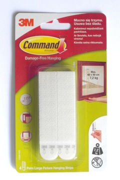 COMMAND 3M 1 ПАРА БОЛЬШИХ ЗАЛИПОВ ДЛЯ КАРТИН 1,8 кг