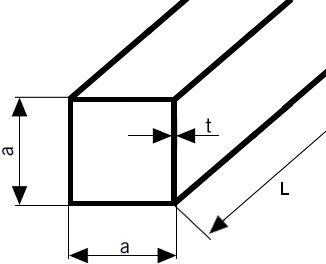 Profil stalowy zamknięty 45x45x3 długość 1000mm