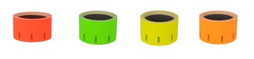 CENA NA ROLCE KOLOR 3x4,5cm (310) RED PLAST