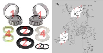 ПОДШИПНИКИ ЗАДНЕГО МАЯТНИКА Kawasaki KFX700 KVF700