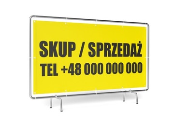 BANER REKLAMOWY 1x3m BANERY REKLAMOWE PROJEKT 510g MOCNY BANNER BILBOARD