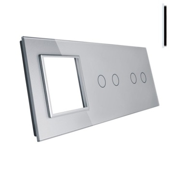 LIVOLO PANEL 3 MODUŁY 2+2+G DO WŁĄCZNIK I GNIAZD S