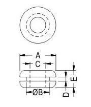 Przelotka przepust okrągły gumowy 4mm 20szt (4356)