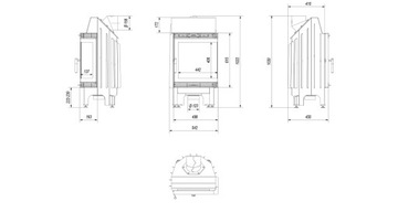 фото ориг. №4, Liner fireplace angular form 8 right bs air duct