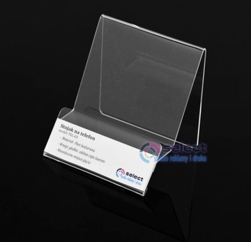PODSTAWKA POD TELEFON STOJAK Z OPISEM PLEXI 10 cm