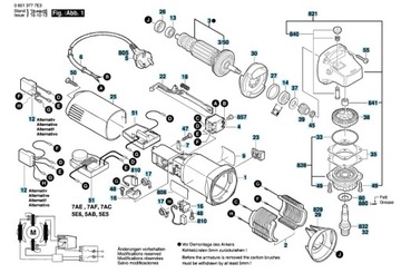 Большая коронная шестерня Bosch для GWS850CE