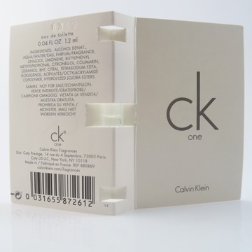 Туалетная вода Calvin Klein CK ONE 1,2 мл ПРОБНИК