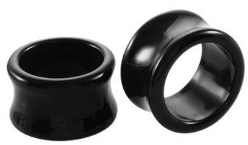 Plug tunel czarny akrylowy akrylu siodłowy 10mm