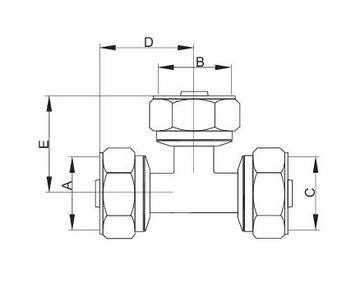 Тройник витой PEX 16