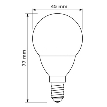 Светодиодная лампа SMD E14 мини-шар 4Вт теплая