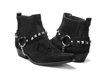 Nowość! Kowbojki z ćwiekami, model 630 skóra 39-46