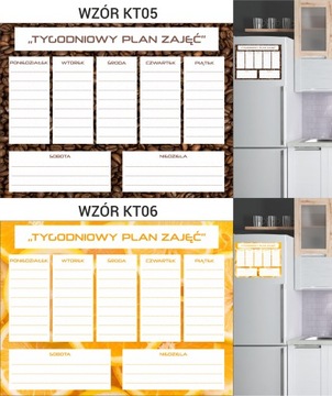 Tablica magnetyczna Planer tygodniowy na lodówkę