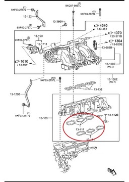 TĚSNĚNÍ KOLEKTORU SACÍHO SPODNÍHO MAZDA CX-9 3,5