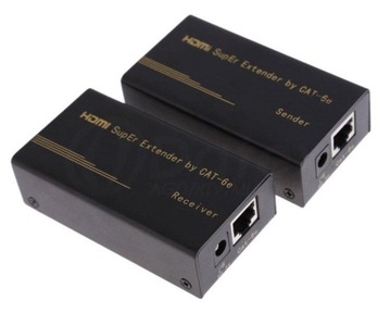 Extender Przedłużacz HDMI na RJ45 LAN 120m Full HD