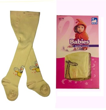 WOLA BABIES rajstopki dziecięce 5066 bawełna 62-74