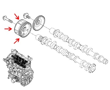 ПЕРЕМЕННАЯ ГРМ ФАЗ 1.4 TCe SCENIC III MEGANE III ORG 130255H60B