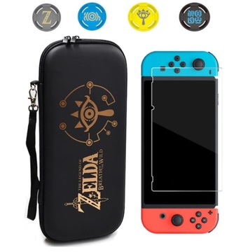 Zestaw: Etui+Szkło hartowane+Nakładki Switch (Zeld