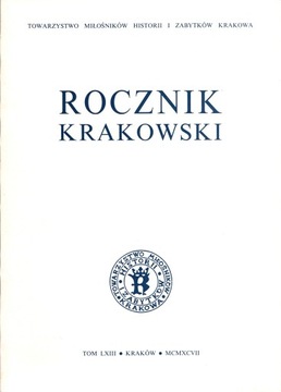 ROCZNIK KRAKOWSKI T. LXIII 1997r.